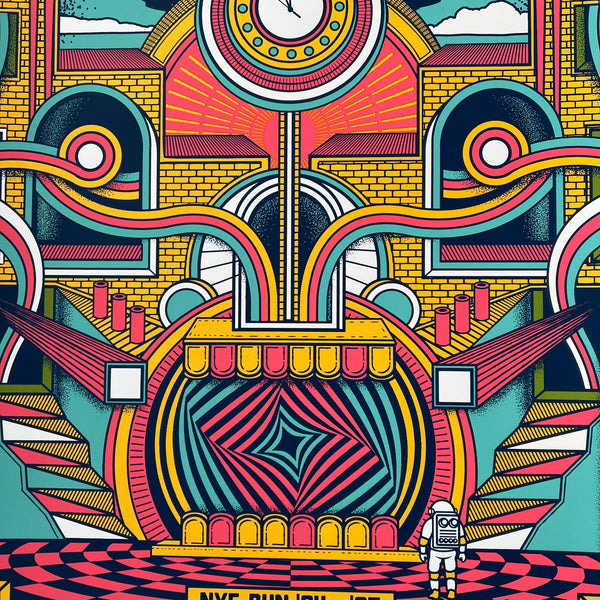 Pigeons Playing Ping Pong - NYE 2024 - Status Serigraph