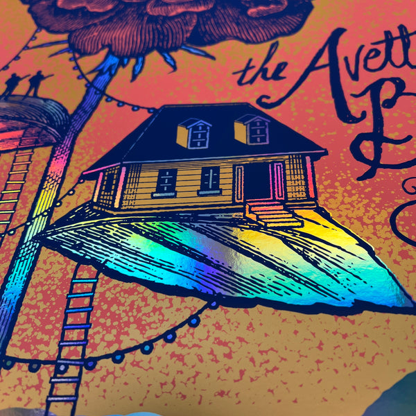 The Avett Brothers - Kalamazoo 2025 (Rainbow Foil) - Status Serigraph