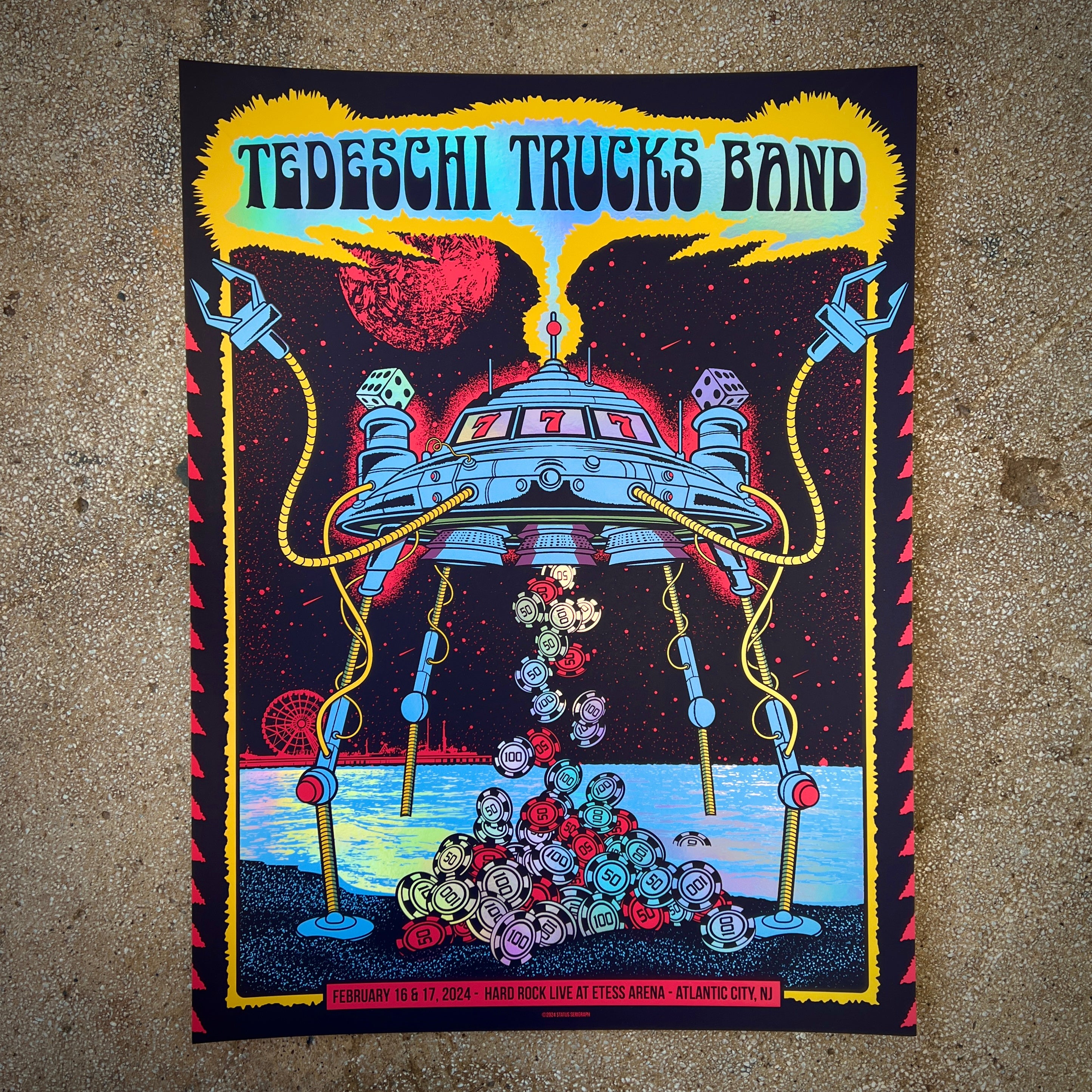 Tedeschi Trucks Band - Atlantic City 2024 (Red & Yellow, Rainbow Foil)