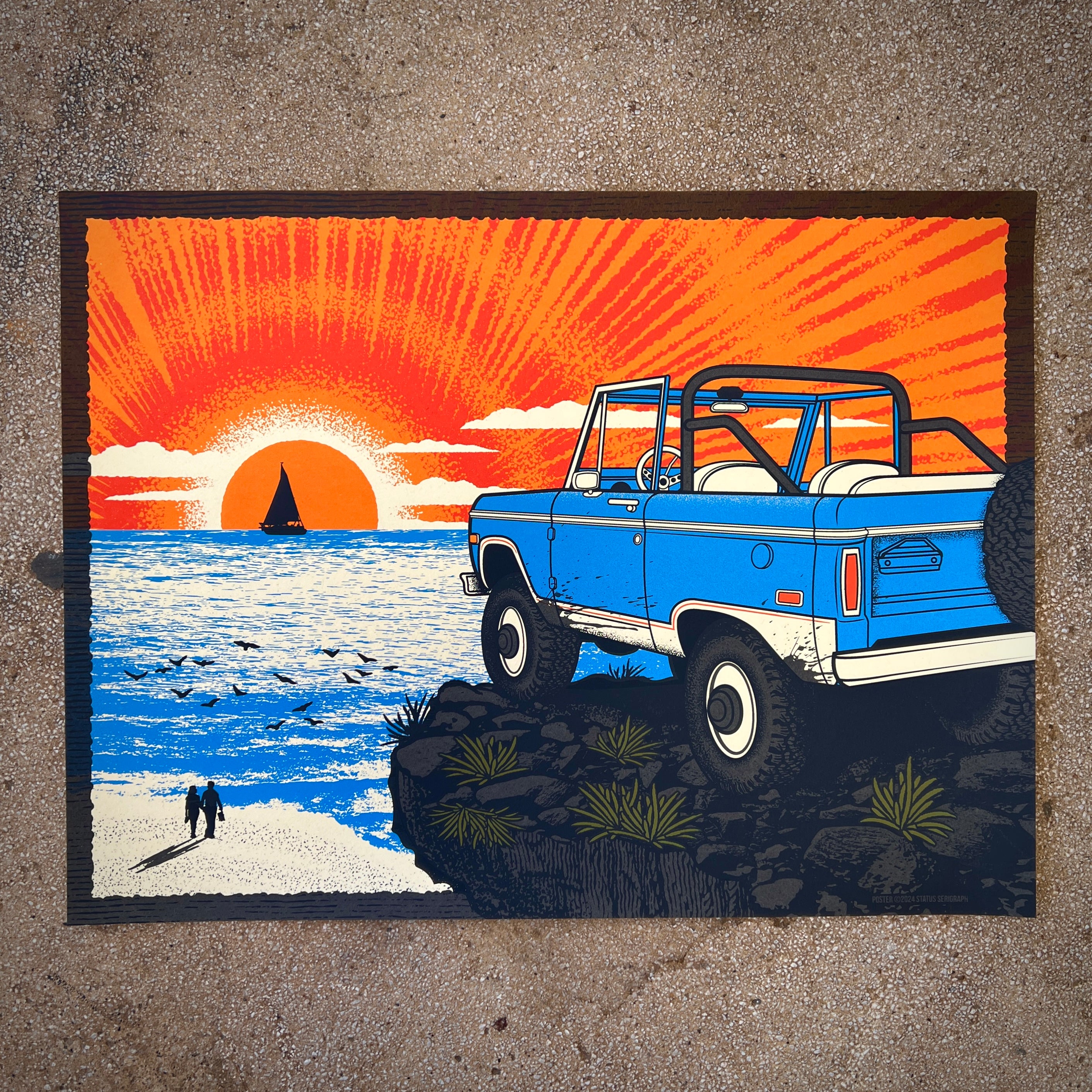 Bronco Sunset - Art Print