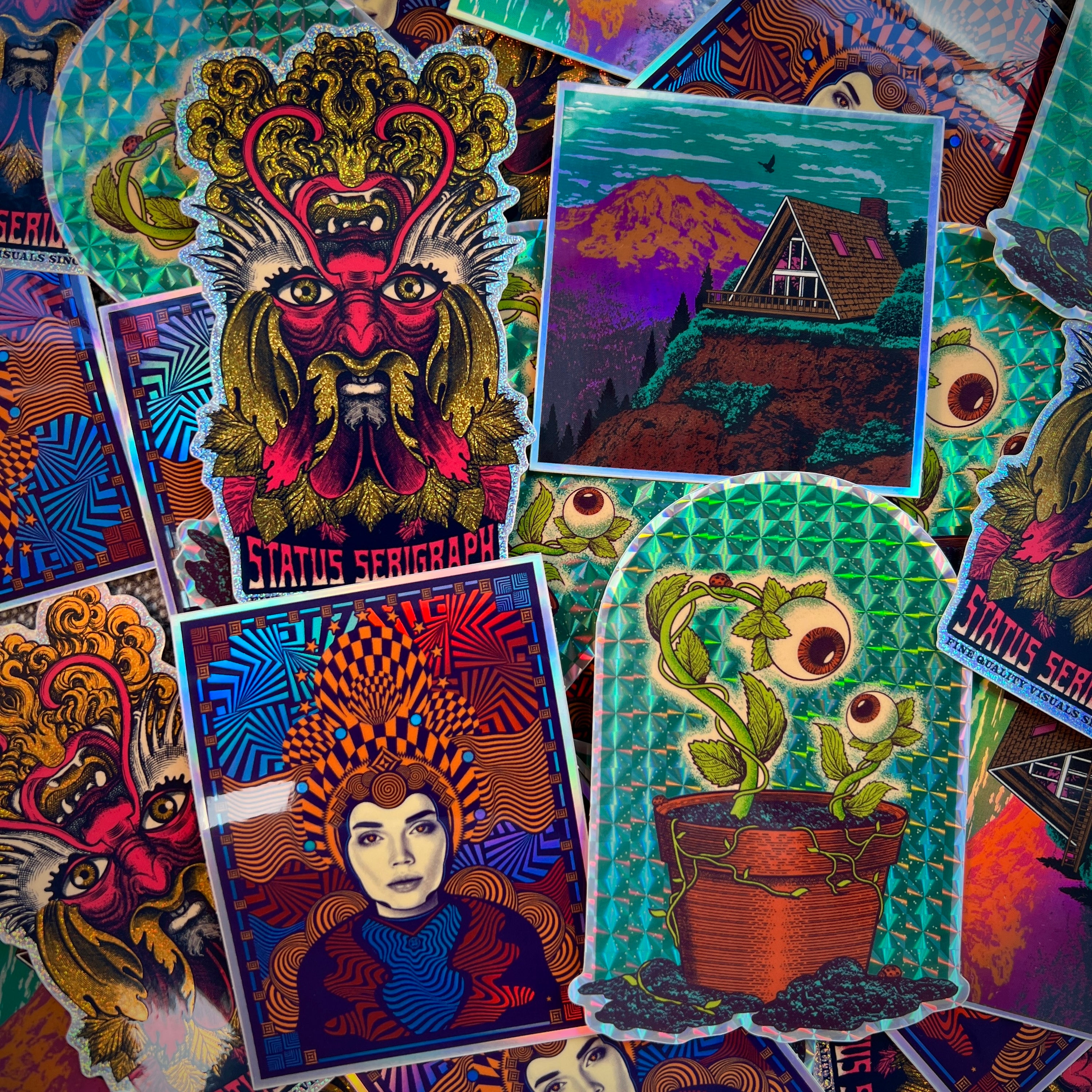 NEW Holographic 4 Sticker Set - 2024