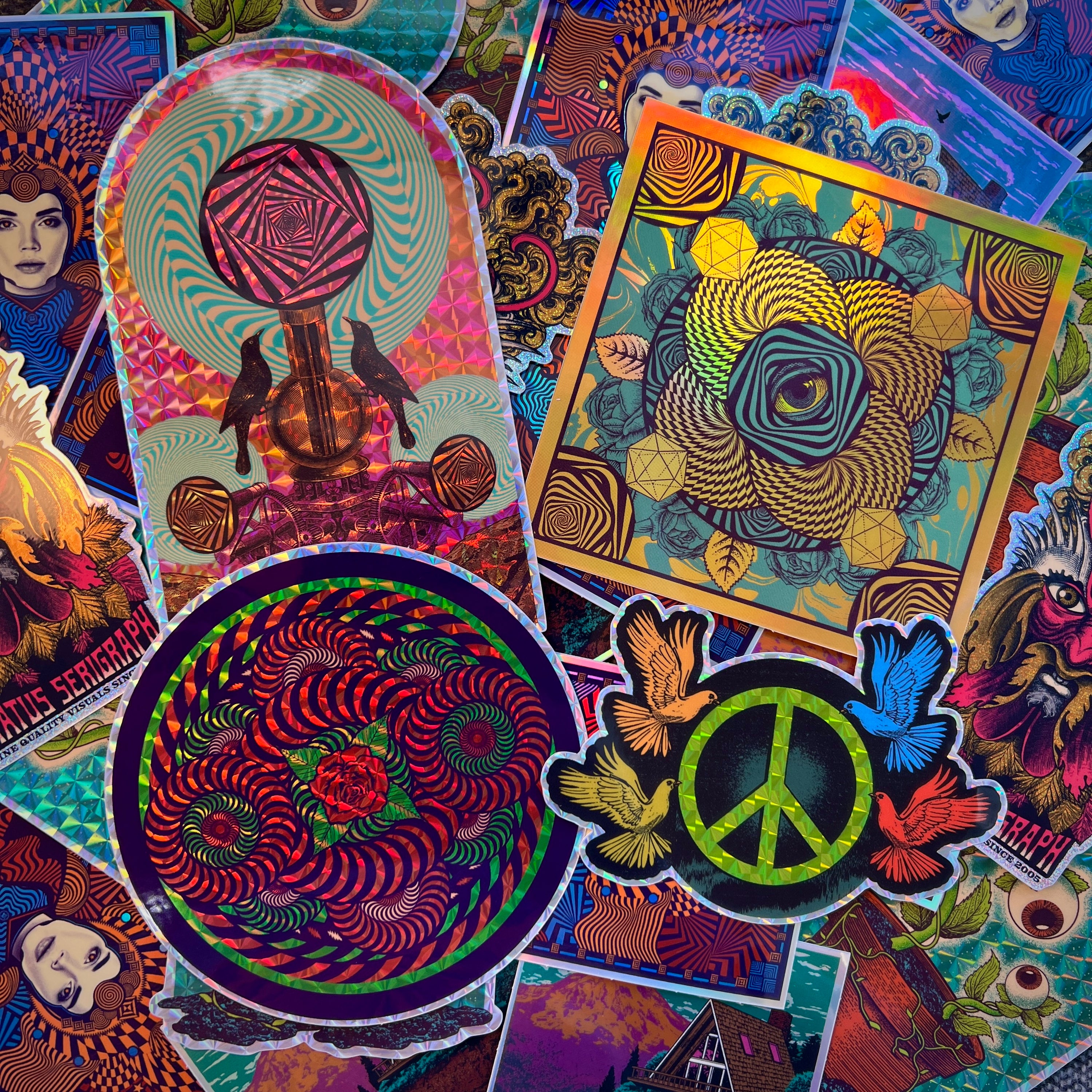 NEW Double Holographic 8 Sticker Set - 2024