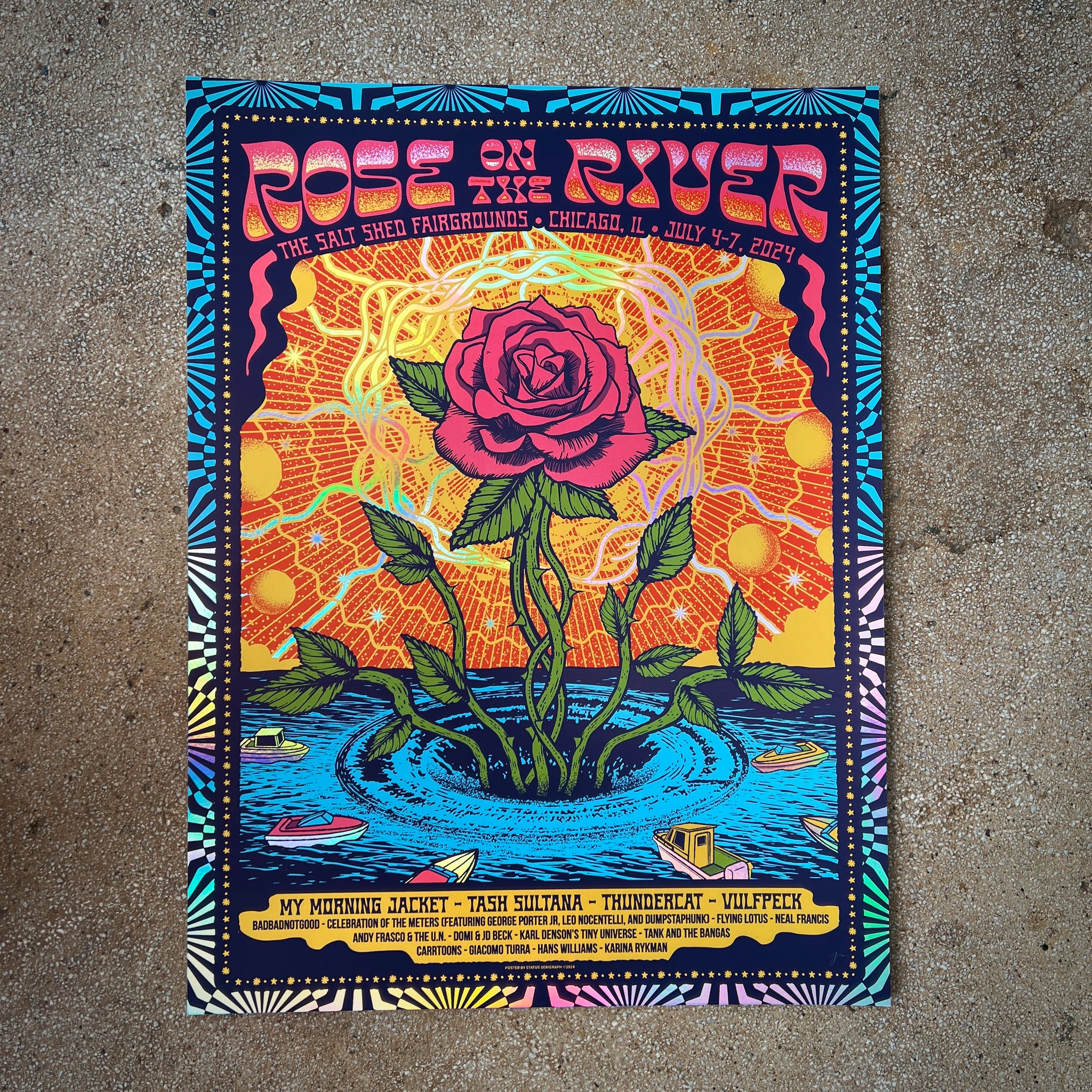 Posters And Prints Tagged Rose On The River Status Serigraph posters-and-prints-tagged-rose-on-the-river-status-serigraph