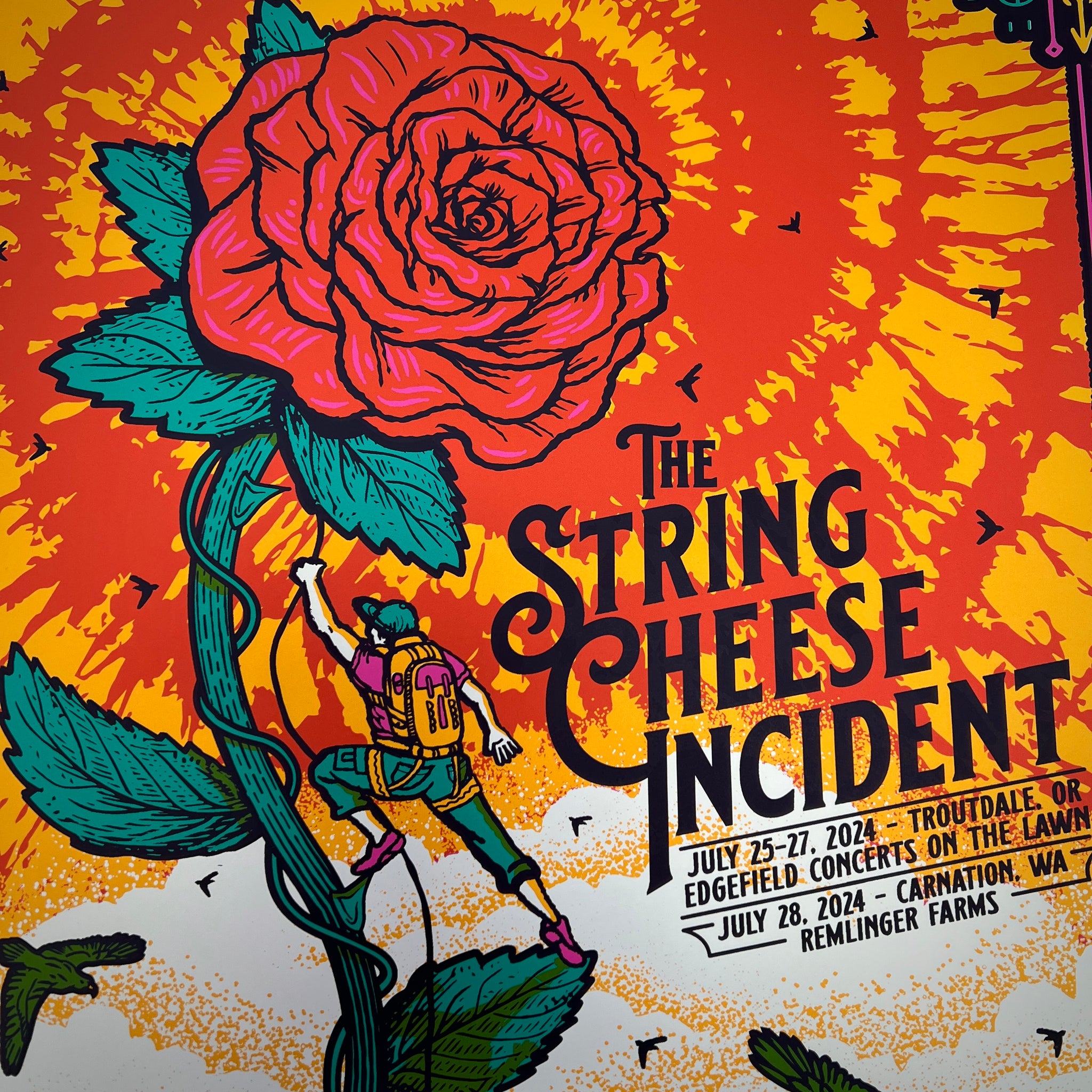 The String Cheese Incident Band String Cheese Incident - Northwest Run 2024 - Status Serigraph