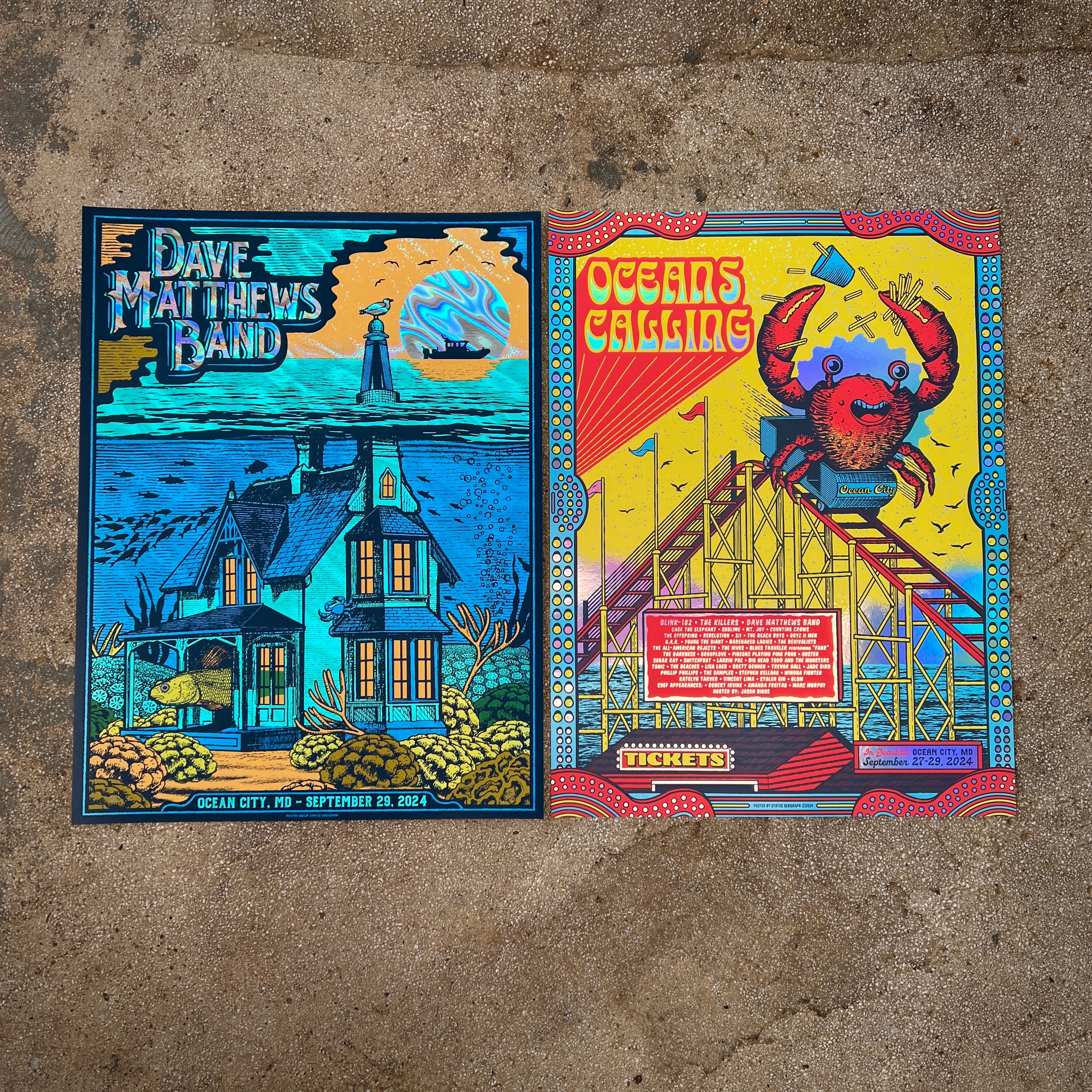 Dave Matthews Ocean City & Oceans Calling - Matching Numbered Foil Set