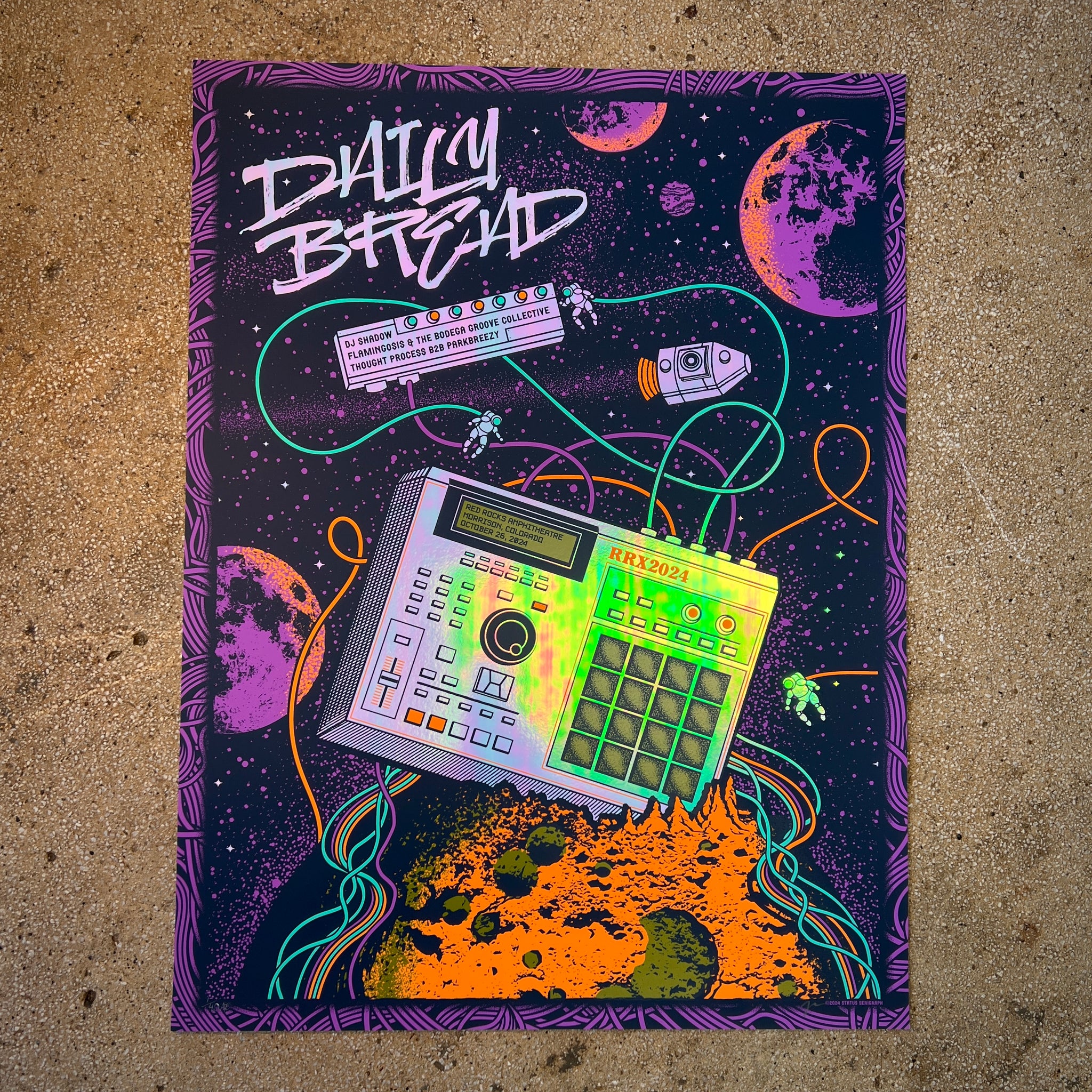 Daily Bread - Red Rocks 2024 (Oyster Pearl Foil) - Status Serigraph