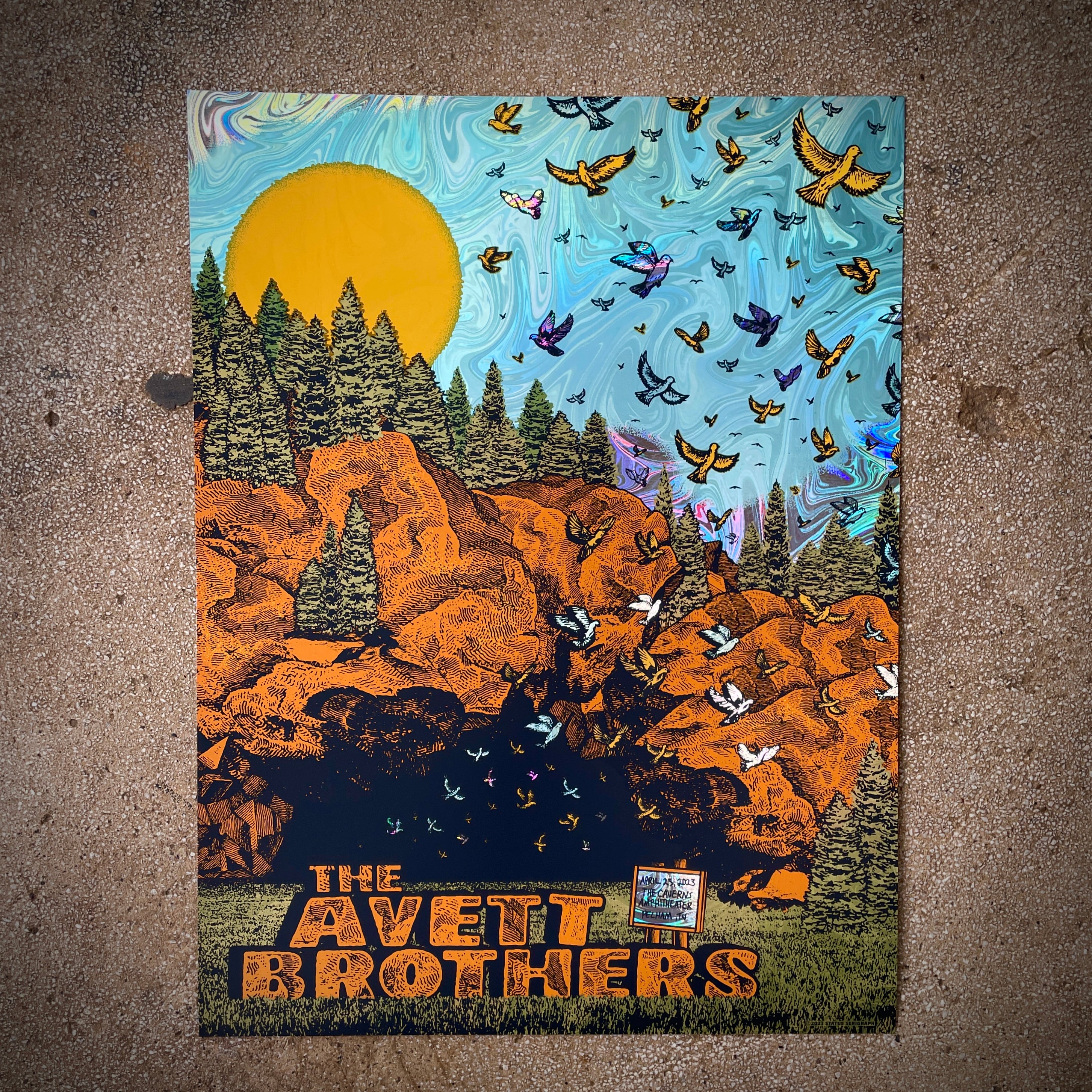 The Avett Brothers - The Caverns 2023 (Swirl Foil)