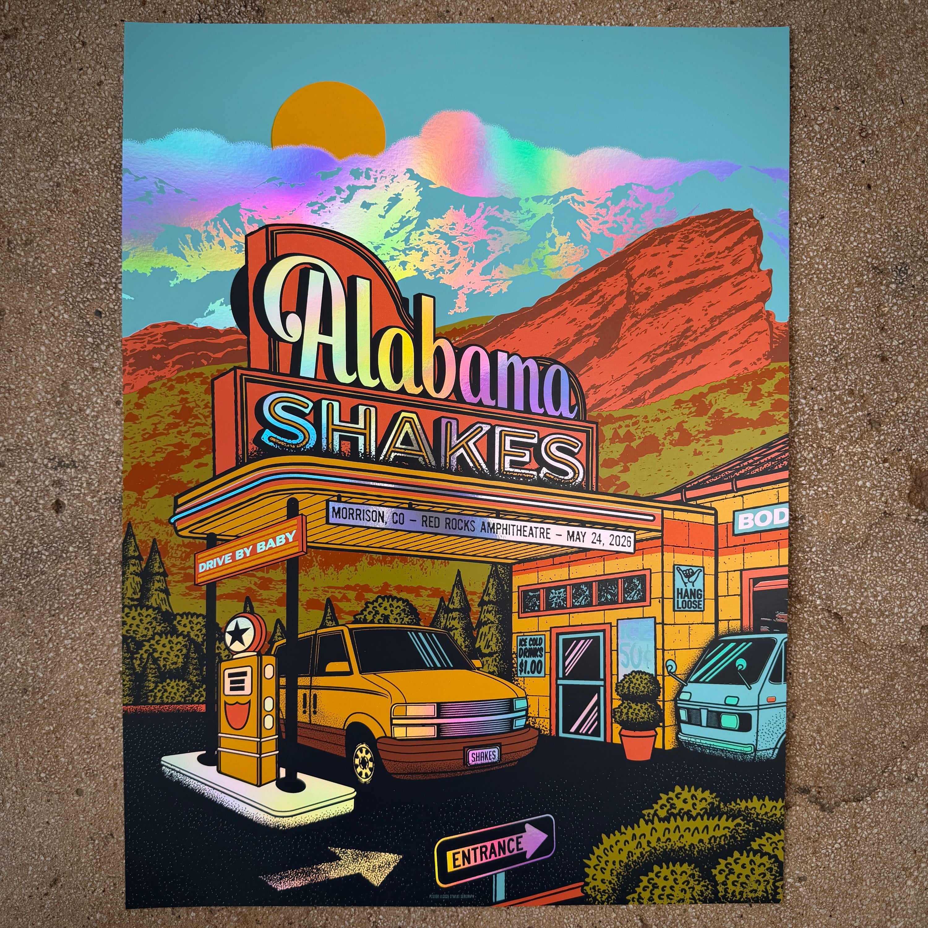 Alabama Shakes - Red Rocks 5/24 (Rainbow Foil)