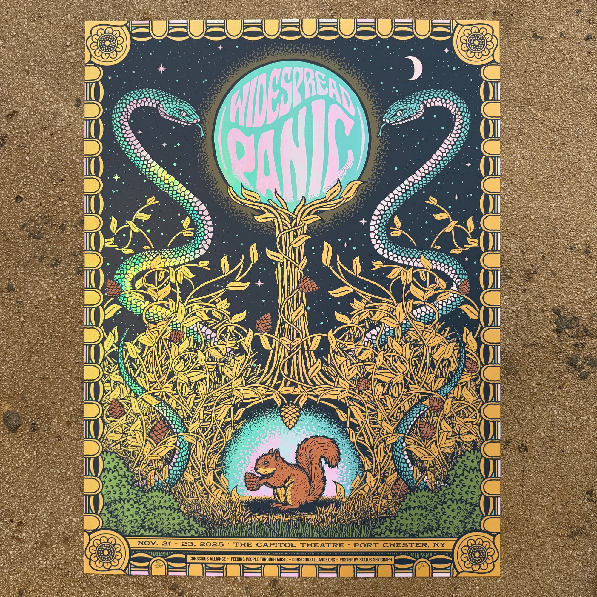 Widespread Panic - Port Chester 2025 Oyster Pearl Foil (Scratch N' Dent)