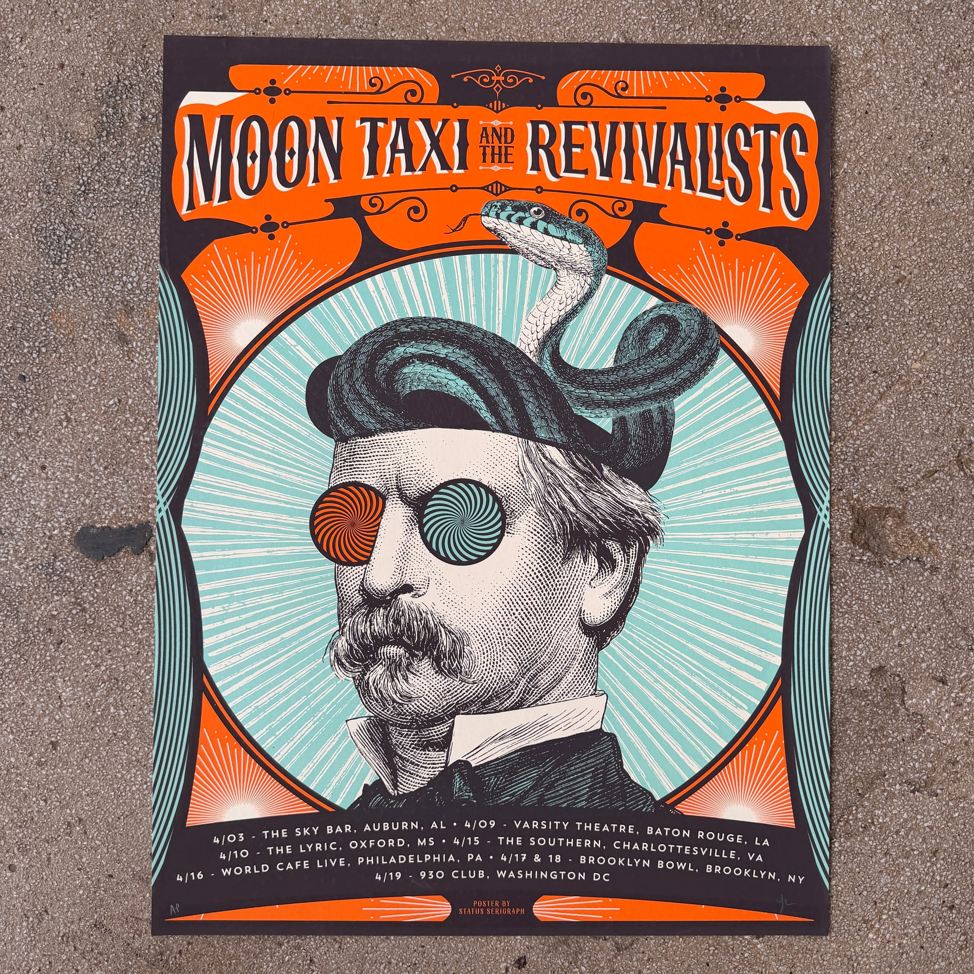 Moon Taxi & The Revivalists - Tour Poster (Scratch N' Dent)