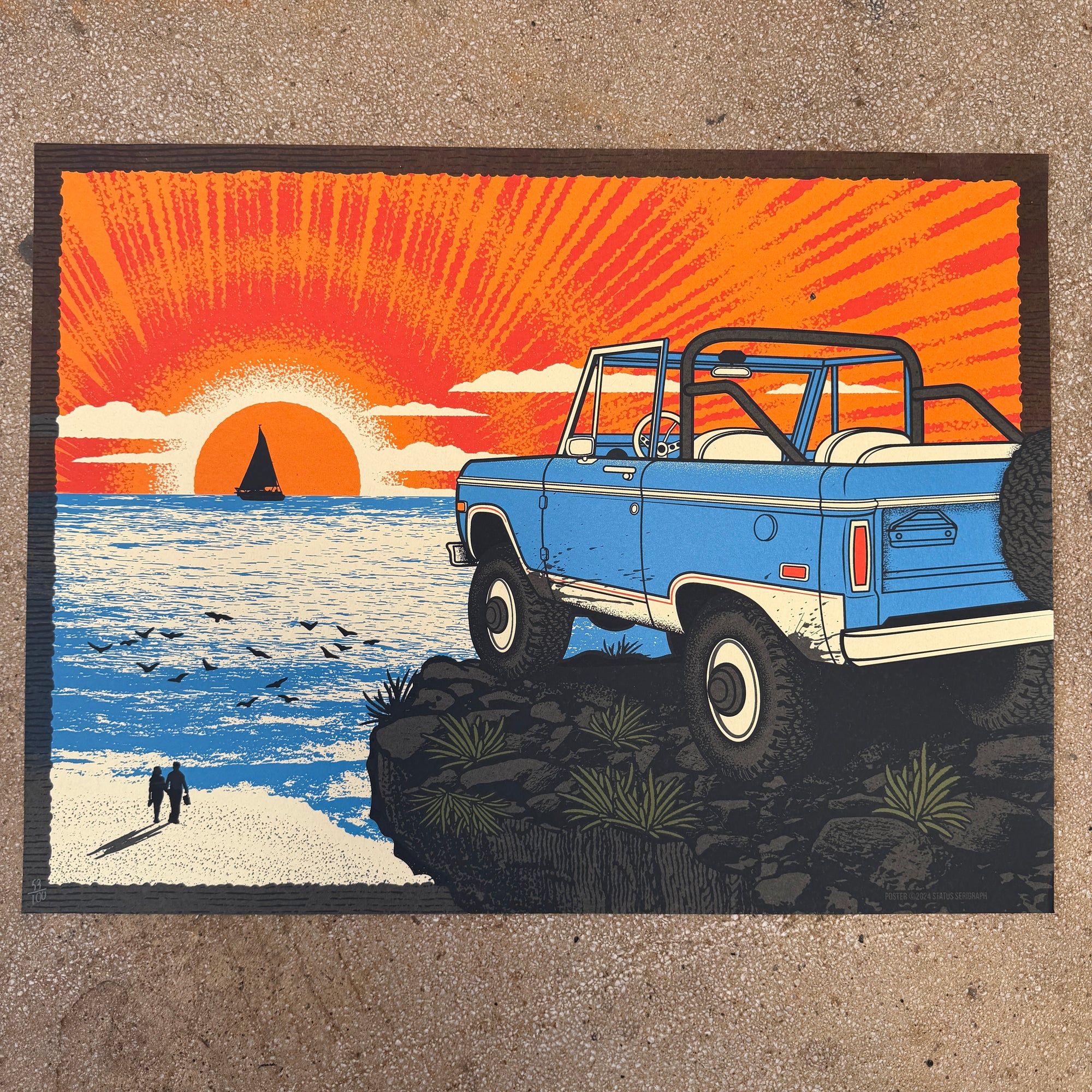 Bronco Sunset - Arti Print (Scratch N' Dent)