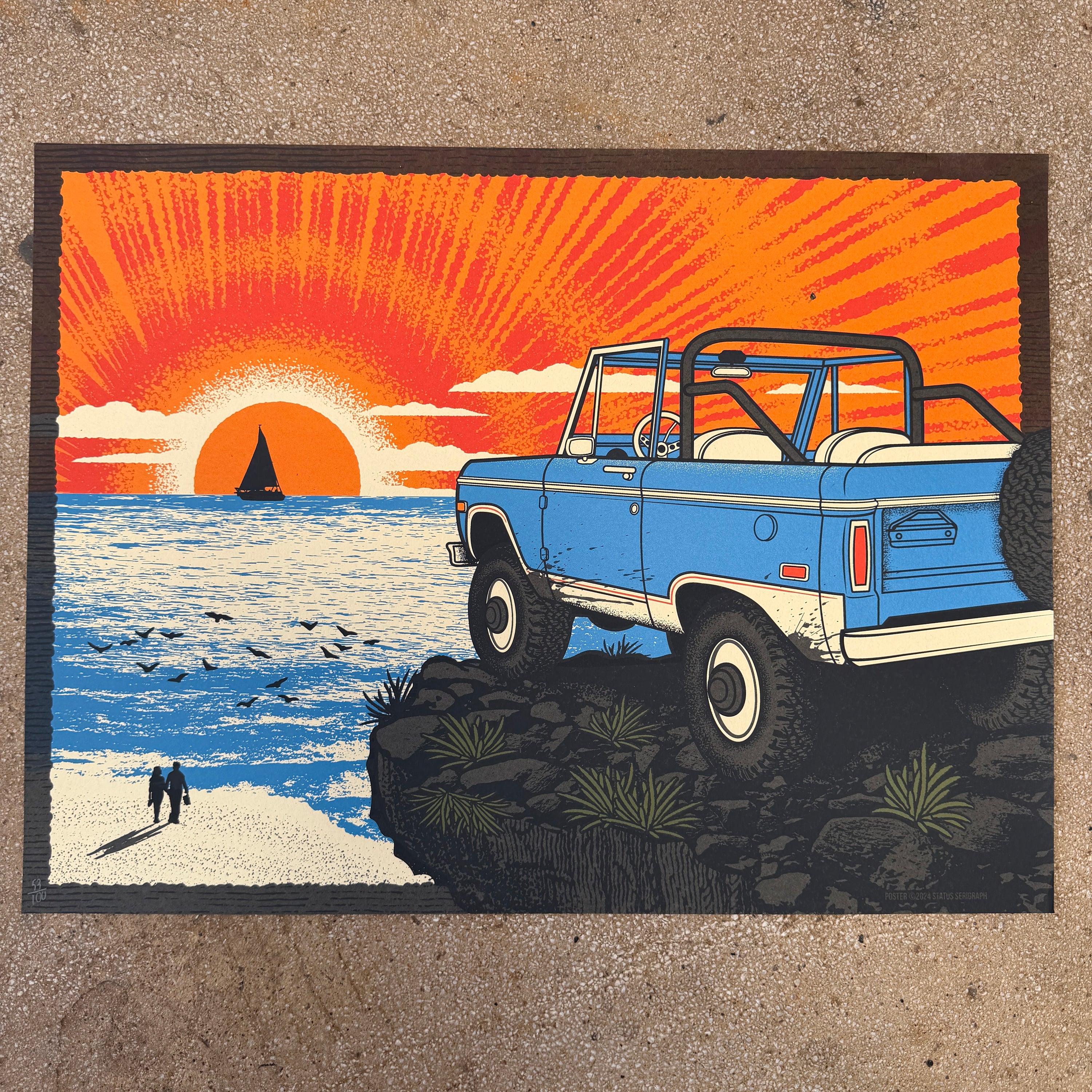 Bronco Sunset - Arti Print (Scratch N' Dent)