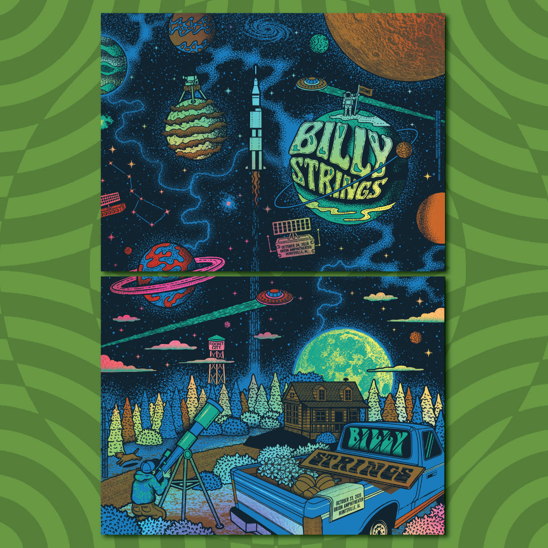 Billy Strings - Hunstville 2026 Matching Numbered Set (Rainbow Foil)