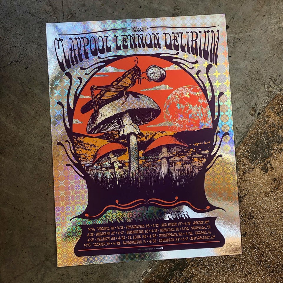 Lennon Claypool Delirium - VIP Tour Poster 2019 (Galactic Windows Foil)
