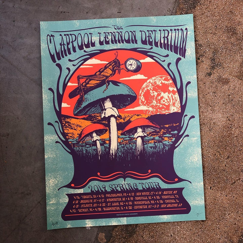 Lennon Claypool Delirium - VIP Tour Poster 19 (Cosmic Blue)
