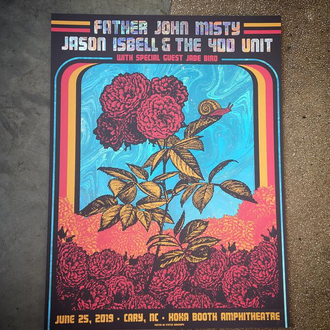 Jason Isbell & Father John Misty - Cary, NC (Swirl Foil) LAST ONE!!!