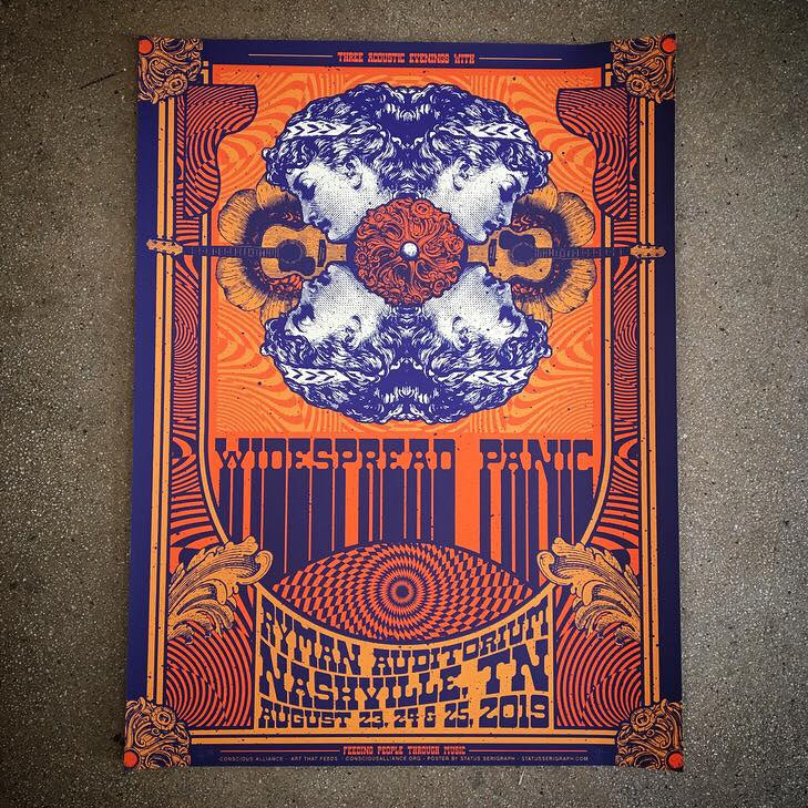Widespread Panic - Ryman 2019 (FIRST BILLY STRINGS SIT IN! Also...ONLY ONE LEFT!!)