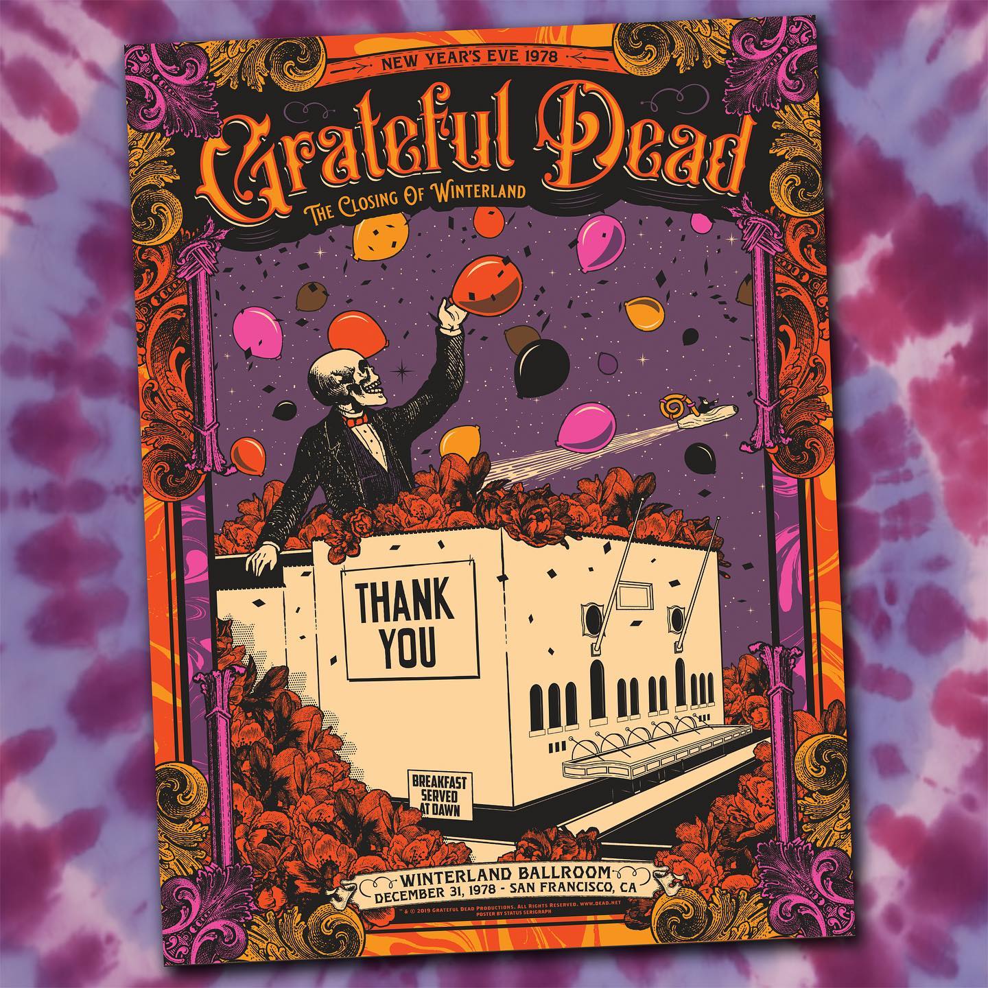 Grateful Dead - Milestone #4 - 12/31/78 - Regular – Status Serigraph