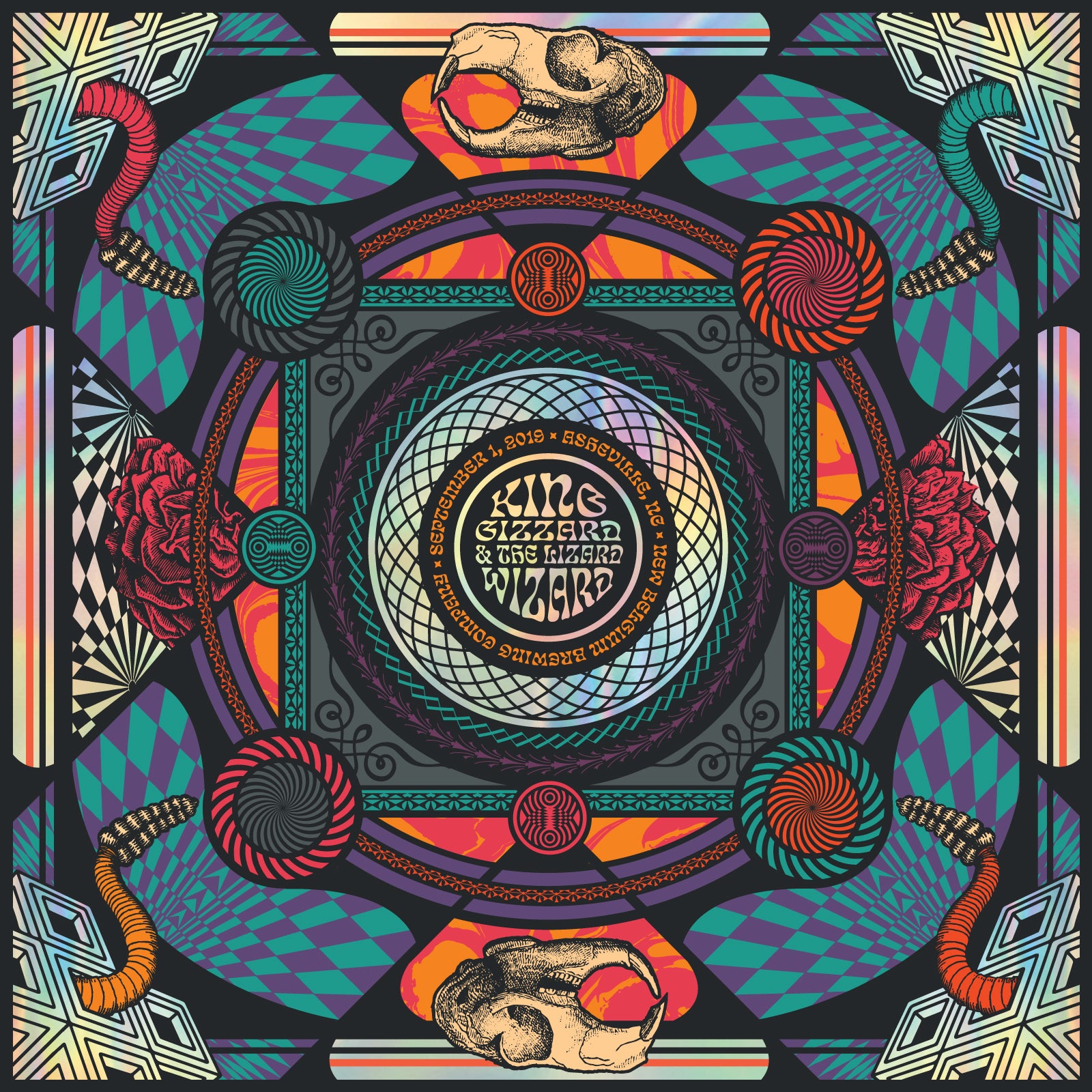 King Gizzard & The Lizard Wizard - Asheville '19 HOLOGRAPHIC POSTER