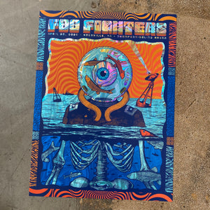 Foo Fighters 4/20 Knoxville Holographic Swirl Foil