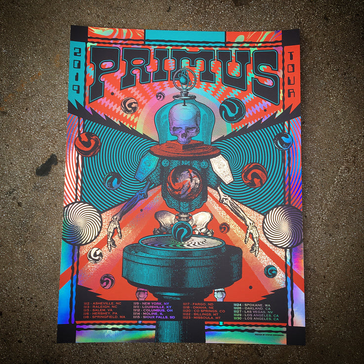 Primus - VIP 2019 Tour Poster (Rainbow Foil)