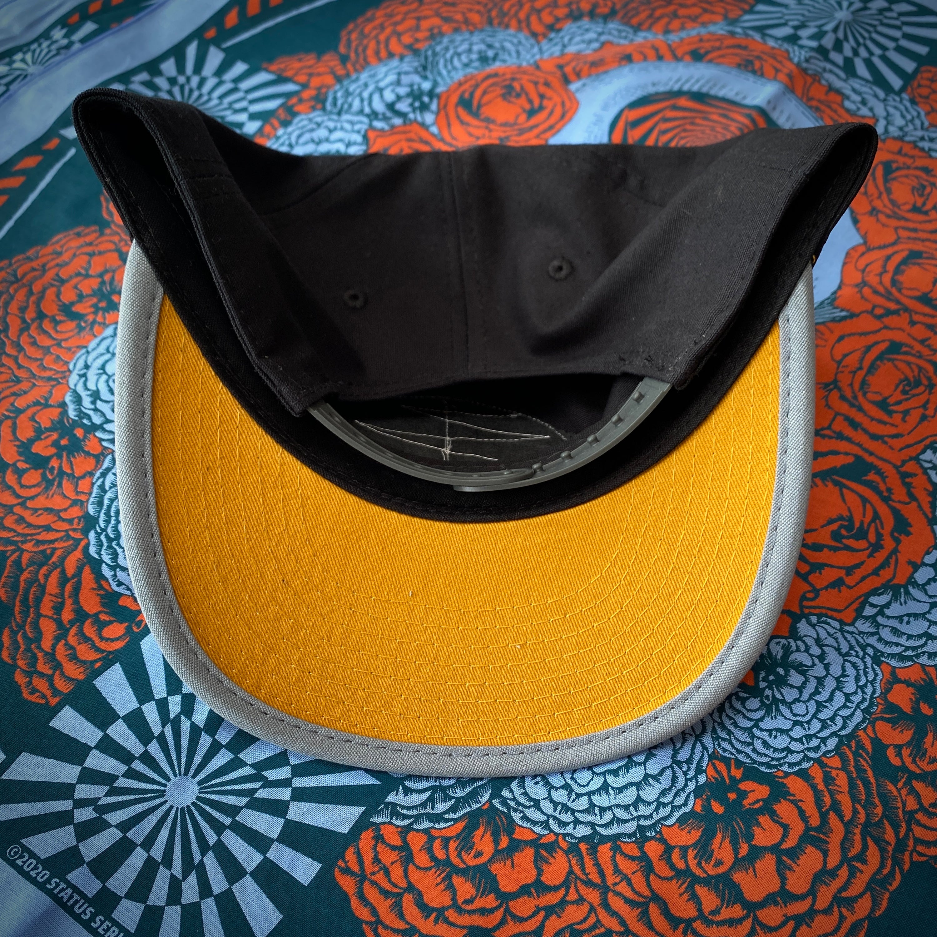 Sun Patch Snapback Hat - Black