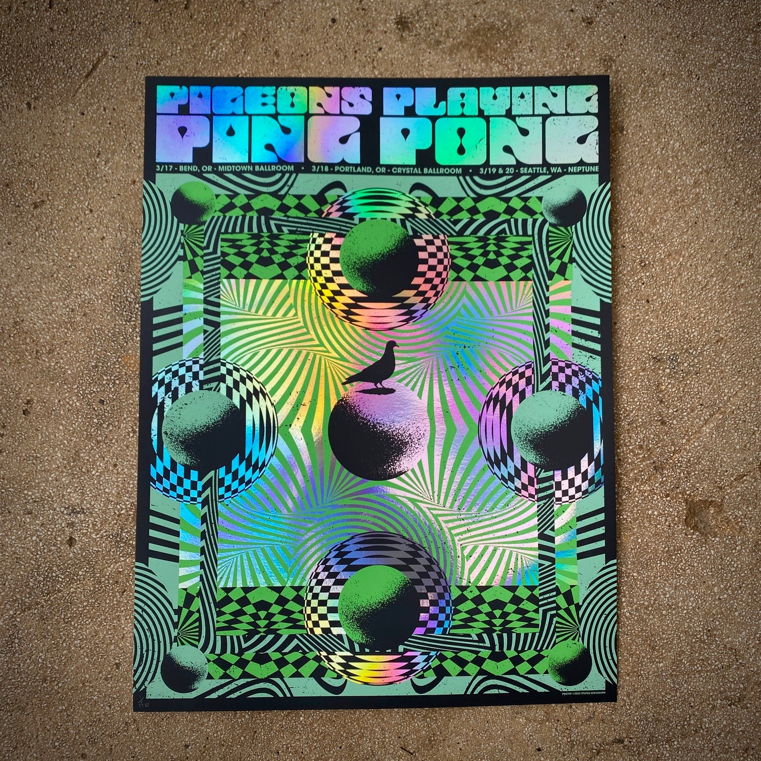 Pigeons Playing Ping Pong - OR/WA Run 2022 (Rainbow Foil)