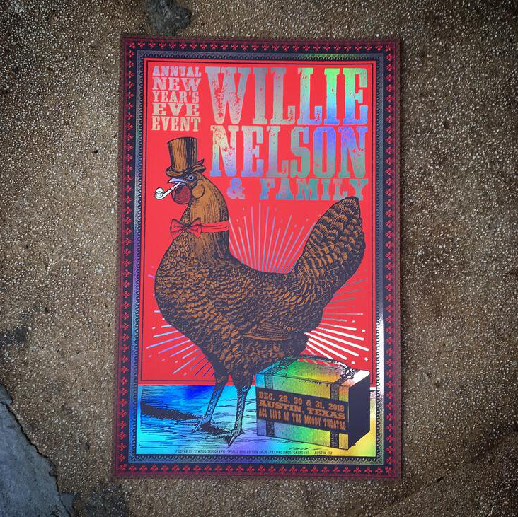 Willie Nelson-New Years Eve 2018 (Rainbow Foil)