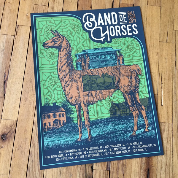 Band of Horses - Fall Tour 2017(Green)